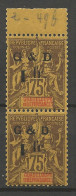 GUADELOUPE  N° 49Bc Tenant à N° 49Lb NEUF** LUXE SANS CHARNIERE / Hingeless / MNH / RR - Neufs