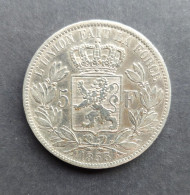 Belgium 5 Francs 1853  - Silver BELGIQUE 5 Francs Rare - 5 Frank