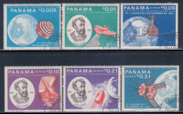 Panama 1966 Mi# 943-948 Used - Jules Verne / French Space Explorations - Panamá