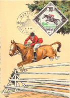 Carte Maximum Monaco Jeux Olympiques Rome 1960 équitation Concours D'obstacles CP Barré & Dayez BD 1249 - Maximum Cards