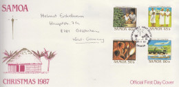 Samoa Set On Used FDC - Christmas