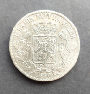 Belgium 5 Francs 1870  - Silver BELGIQUE 5 Francs Rare - 5 Francs