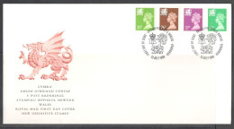 United Kingdom Of Great Britain: Wales Regional Issues.  FDC Sc. MH59, 61, 63,65.  Queen Elizabeth II - Wales - Machin P - Gales