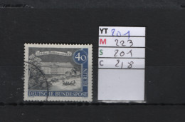 P. FIXE Obl  201 YT 223 MIC 201 SCO B218 GIB Château Bellevue  Vieux Berlin 1962 75/01 - Gebraucht