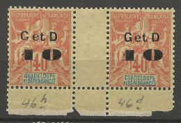 GUADELOUPE  N° 46D Tenant à N° 46De NEUF** LUXE SANS CHARNIERE / Hingeless / MNH - Neufs