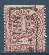 CONFEDERATION DE L'ALLEMAGNE DU NORD , 1 G.. , 1869 , N° YT 15 , µ - Afgestempeld