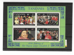 Block Tanzania 60. Geburtstag Queen Elisabeth II Postfrisch - Tanzania (1964-...)