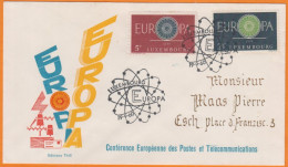 FDC  Du LUXEMBOURG  1960  EUROPA   2.5 F + 5.F  Pour ESCH - FDC