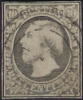 Luxembourg - Luxemburg - Timbre   1852   Guillaume   III    Cachet Barres - 1859-1880 Wappen & Heraldik
