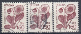 POLAND 3235,used,flowers - Oblitérés