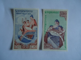 LAOS MNH  2 STAMPS 1958 UNESCO  MONUMENTS - Laos