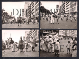 LOT W/4 REAL PHOTOS PORTUGAL ANGOLA LUANDA - DESFILE POPULAR NA AVENIDA PAULO DIAS DE NOVAIS - 1960'S (SÃO FOTOS) - Angola