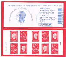 FRANCE - CARNET N* 1513 - COMPOSITION VARIABLE - 2005 - NEUF** 60 ANS  MARIANNE DE DULAC - Y&T -  : 34 € - Other & Unclassified