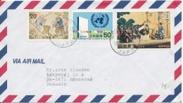 Japan Air Mail Cover Sent To Denmark Aomori 26-9-1989 - Corréo Aéreo