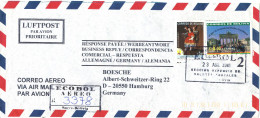 Bolivia Registered Air Mail Cover Sent To Germany 23-8-2001 - Bolivia