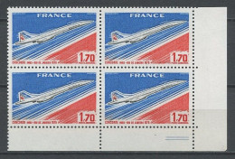 FRANCE 1976 PA N° 49 ** Bloc De 4 Neuf MNH Superbe Avions Planes Concorde Paris-Rio De Janeiro Aviation Transports - 1960-.... Neufs
