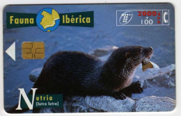 Espagne 2000 PTA Fauna Iberica Nutria 06/97 1.000.000 Exemplaires Vide Loutre - Basisuitgaven