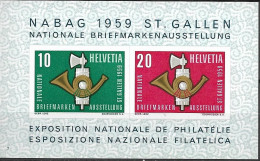 1959 Schweiz Mi. Bl. 16 **MNH    Nationale Briefmarkenausstellung NABAG 1959, St. Gallen - Ungebraucht