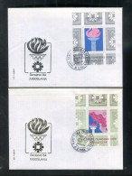 "JUGOSLAWIEN" 1984, Block 24/25 "Olympiade" Auf 2 FDC (R0126) - Ete 1984: Los Angeles