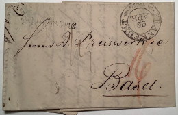 NACH ABGANG DER POST + FRANKFURT 1836 Brief>Basel, Schweiz (Thurn Und Taxis, Am Main - Cartas & Documentos