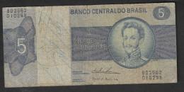 Brasile - Banconota Circolata Da 5 Cruzeiros P-192c - 1974 #19 - Brasilien