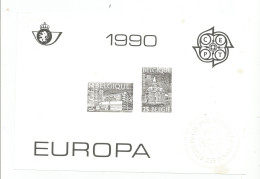 Europa 1990 (Bâtiments Postaux)      Format Non-standard  :  192 X 130 Mm     !!!! - Folletos Blanco Y Negro [ZN & GC]