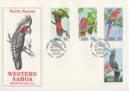 Samoa Set On FDC - Pappagalli & Tropicali