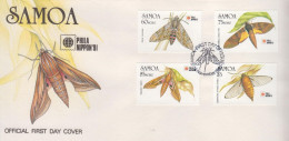 Samoa Set On FDC - Papillons