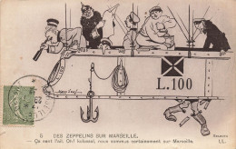 Marseille * N°5 Des Zeppelins à Marseille * ça Sent L'ail ! * CPA Illustrateur Mass'beuf Ww1 Guerre 14/18 War - Sin Clasificación