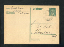 "DEUTSCHES REICH" 1929, Postkarte Mit Stegstempel "ALLAGEN (KR. ARNSBERG)" (R0133) - Postkarten