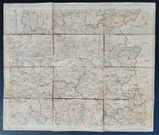 Carte Topographique Toilée Militaire STAFKAART 1894 Thuin Cerfontaine Philippeville Walcourt Nalinnes Florennes Beaumont - Topographische Kaarten