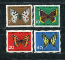 "BUNDESREPUBLIK DEUTSCHLAND" 1962, Mi. 376-379 "Schmetterlinge" ** (R0138) - Vlinders