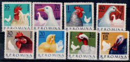 ROMANIA 1963 POULTRY MI No 2145-52 MNH VF!! - Unused Stamps