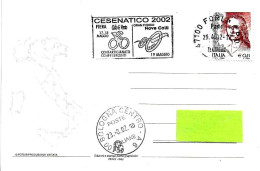 ITALIA ITALY - 2002 FORLI' Cesenatico Fiera Ciclo & Vento, Gran Fondo Nove Colli Ciclismo - Targhetta Su Cartolina -9073 - 2001-10: Storia Postale