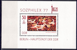 DDR 1977 - SOZIPHILEX '77, Block 48, Postfrisch ** / MNH - 1971-1980