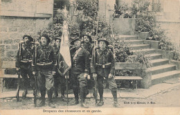 Chasseurs Alpins * 28ème Bataillon De Chasseurs à Pied , Section Hors Bang ( CACHET ) * Régiment Alpin Drapeau Garde - Régiments