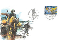 Aland 1992 International Cape Horn Congress, Mariehamm, World Map, Sailing Ship "Duchess Cäcilie", Mi 55, FDC - Aland