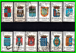 ESPAÑA SELLOS AÑO 1965 - ESCUDOS DE LAS CAPITALES DE PROVINCIAS ESPAÑOLAS SERIE - - Usados