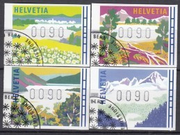 SCHWEIZ ATM 7-10, Gestempelt (0090), Jahreszeiten 1996 - Timbres D'automates