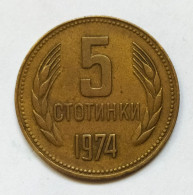 Bulgarie - 5 Stotinki 1974 - Bulgarien