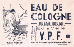 Buvard Eau De Cologne Ruban Rouge V.P.F. - Produits Pharmaceutiques