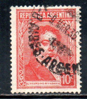 ARGENTINA 1935 1951 RIVADAVIA 10c USED USADO OBLITERE' - Used Stamps