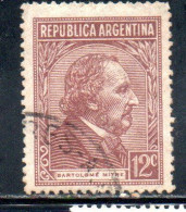 ARGENTINA 1935 1951 RIVADAVIA 12c USED USADO OBLITERE' - Usati