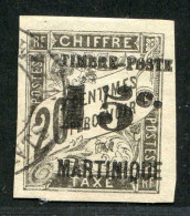 REF 080 > MARTINIQUE < N° 21 Ø Belle Marge < Oblitéré Dos Visible < Ø Used > - Gebruikt