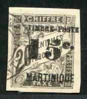 REF 080 > MARTINIQUE < N° 21 Ø Belle Marge < Oblitéré Dos Visible < Ø Used > - Used Stamps
