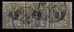 (Réf B41)  Bande De 3 Du N° 43° - 1869-1888 León Acostado