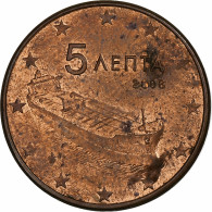 Grèce, 5 Euro Cent, 2006, Athènes, Cuivre Plaqué Acier, TTB, KM:183 - Grèce