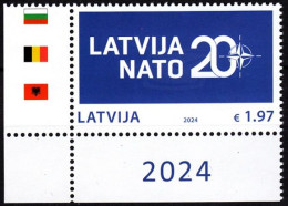 LATVIA 2024-05 EUROPA Military: NATO Membership - 20.CORNER, MNH - NATO