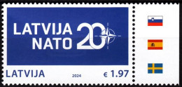 LATVIA 2024-05 EUROPA Military: NATO Membership - 20, MNH - NAVO