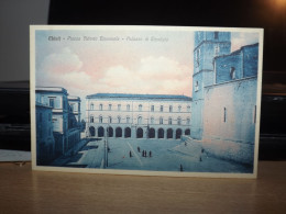 CARTOLINA CHIETI PIAZZA VITTORIO EMANUELE PALAZZO DI GIUSTIZIA FORMATO PICCOLO - Chieti